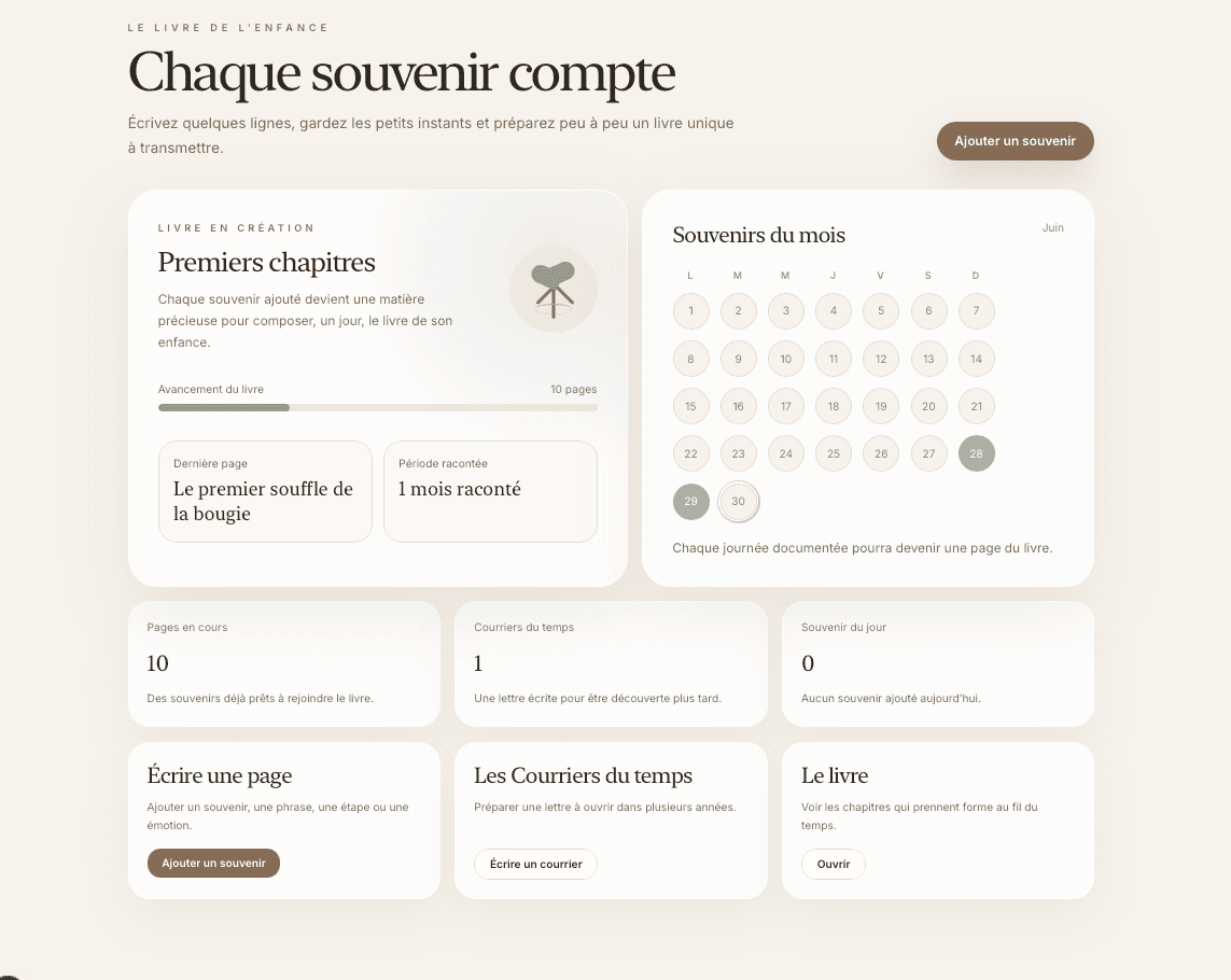Aperçu de l'application RACINAE